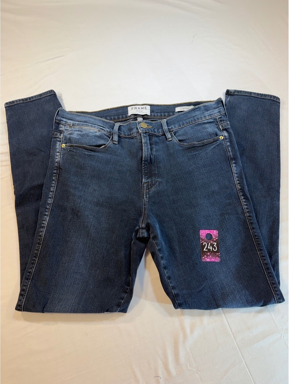 FRAME Le High Skinny Dark Blue Denim Jeans Size 31